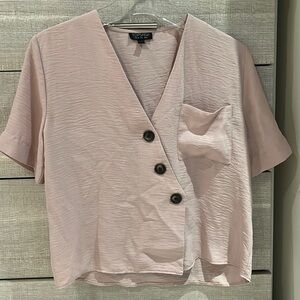 Topshop US2 mauve button blouse